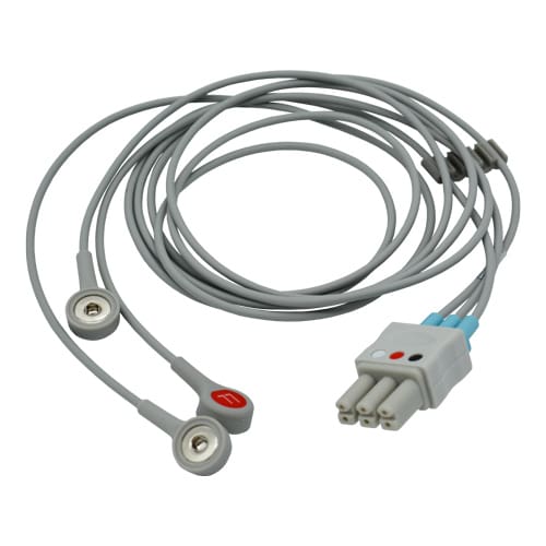 ECG lead wires for Siemens, 3 lead, Snap Soma Medical Parts