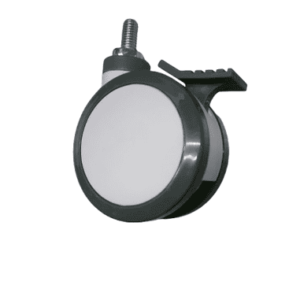 Caster 4 Inch Swivel & Brake, 1/2-13 Inch Threaded Stem