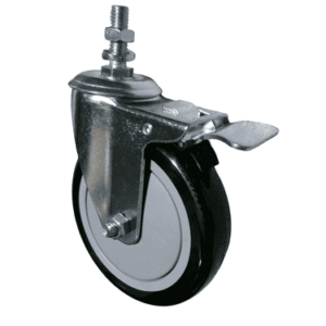 Caster 5 inch, Threaded Stem 1/2-13 with Break
