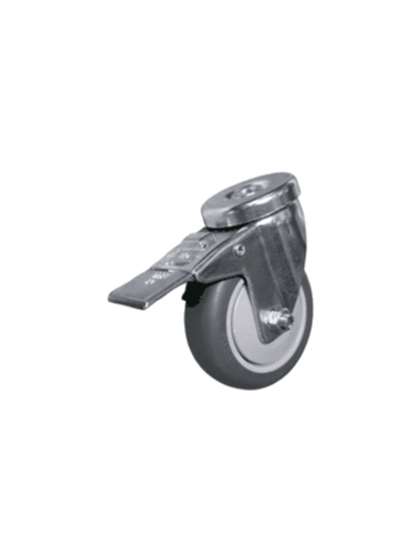 Caster 4 inch with bolt hole and Brake - Image 1