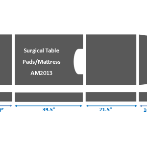 Surgical Table Pads for Maquet Alphastar, 4 piece set, 2" thick