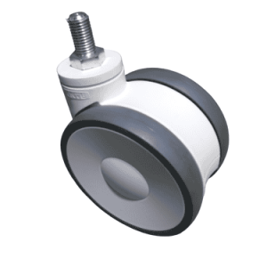 Caster Twin wheel 5 inch, Swivel, M16 Threaded Steam