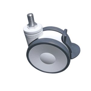 Caster Twin wheel 5 inch, Brake, Swivel, M16 Threaded Steam