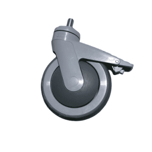 Caster 5 inch, Swivel with Brake, Threaded Steam 1/2-13